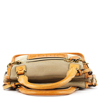 Beige Tan Canvas Harley Tote Bag