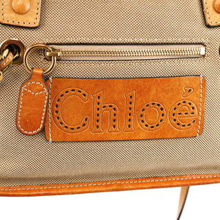 Beige Tan Canvas Harley Tote Bag