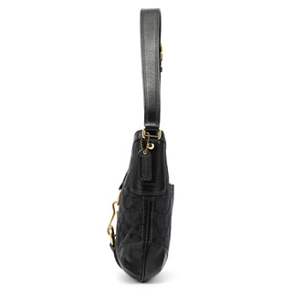 11058 Black Signature Hamptons Hobo Shoulder Bag