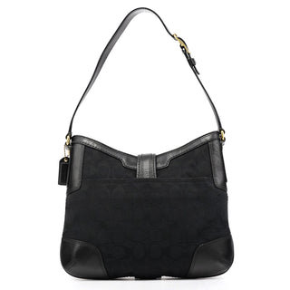 11058 Black Signature Hamptons Hobo Shoulder Bag