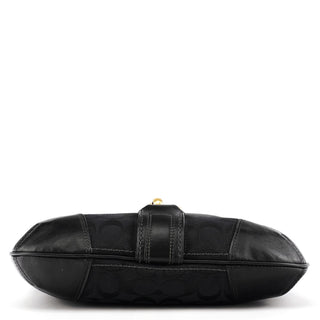 11058 Black Signature Hamptons Hobo Shoulder Bag