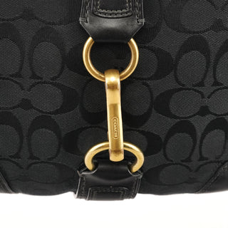 11058 Black Signature Hamptons Hobo Shoulder Bag