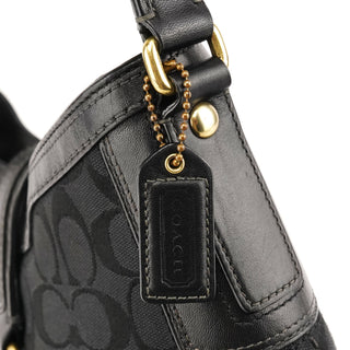 11058 Black Signature Hamptons Hobo Shoulder Bag