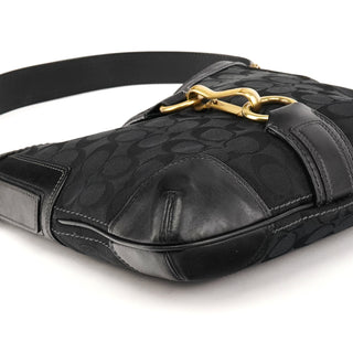 11058 Black Signature Hamptons Hobo Shoulder Bag