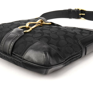 11058 Black Signature Hamptons Hobo Shoulder Bag