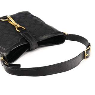 11058 Black Signature Hamptons Hobo Shoulder Bag