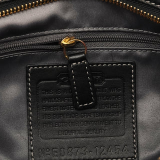 12454 Black Leather Patchwork Hamptons Tote Bag