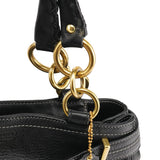 12454 Black Leather Patchwork Hamptons Tote Bag