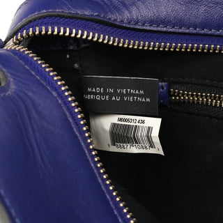 Cobalt Blue Leather Classic 2-Way Bowling Bag