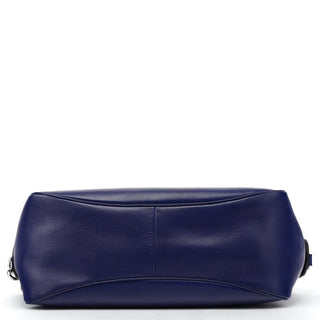Cobalt Blue Leather Classic 2-Way Bowling Bag