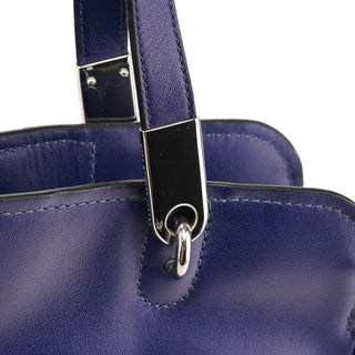 Cobalt Blue Leather Classic 2-Way Bowling Bag