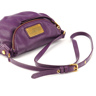 Purple Leather Classic Q Crossbody Bag