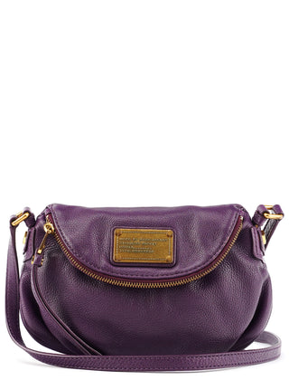 Purple Leather Classic Q Crossbody Bag