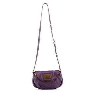 Purple Leather Classic Q Crossbody Bag