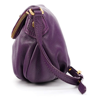 Purple Leather Classic Q Crossbody Bag