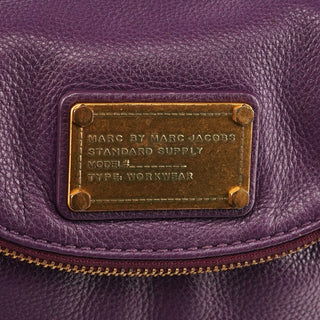 Purple Leather Classic Q Crossbody Bag