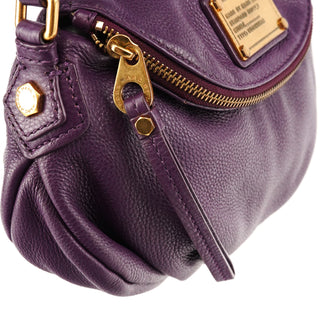 Purple Leather Classic Q Crossbody Bag