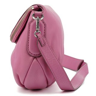 Pink Leather Classic Q Crossbody Bag