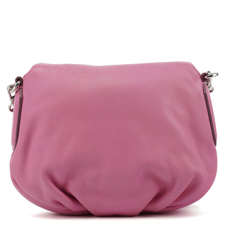 Pink Leather Classic Q Crossbody Bag
