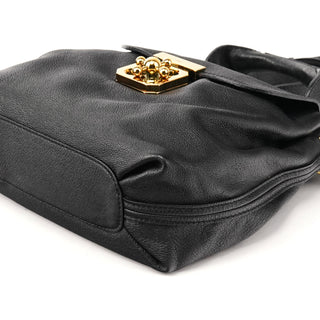 Black Leather Elsie 2-Way Bag