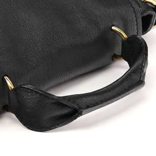Black Leather Elsie 2-Way Bag