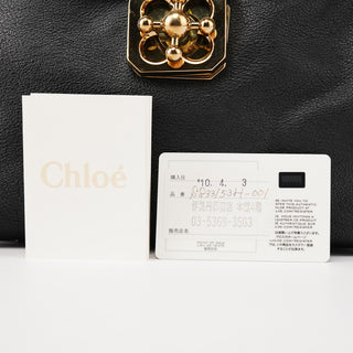 Black Leather Elsie 2-Way Bag