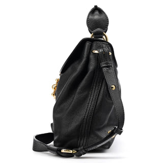 Black Leather Elsie 2-Way Bag