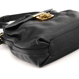 Black Leather Elsie 2-Way Bag