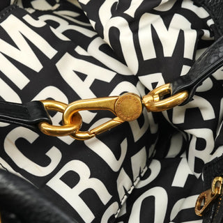 Black Leather Classic Q Fran 2-Way Bag