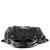 Black Leather Classic Q Fran 2-Way Bag