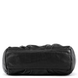 Black Leather Classic Q Fran 2-Way Bag