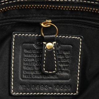 10529 Black Pebbled Leather Hamptons Tote Bag