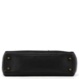 10529 Black Pebbled Leather Hamptons Tote Bag