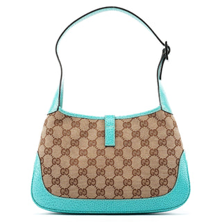 01147 Beige Turquoise GG Jackie Shoulder Bag