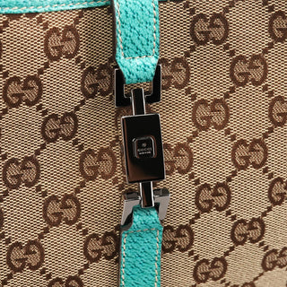 01147 Beige Turquoise GG Jackie Shoulder Bag