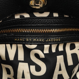 Black Leather Classic Q Fran 2-Way Bag
