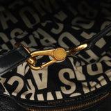 Black Leather Classic Q Fran 2-Way Bag