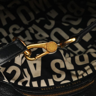 Black Leather Classic Q Fran 2-Way Bag