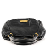 Black Leather Classic Q Fran 2-Way Bag