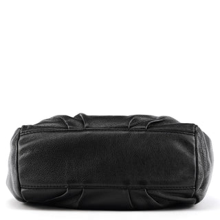 Black Leather Classic Q Fran 2-Way Bag