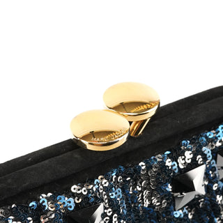 Navy Blue Sequin Little Stam Shoulder Bag