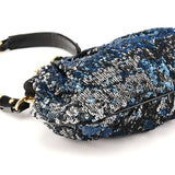 Navy Blue Sequin Little Stam Shoulder Bag