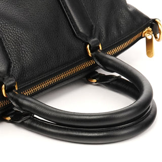 Black Leather Classic Q 2-Way Bowling Bag