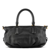 Black Leather Classic Q 2-Way Bowling Bag