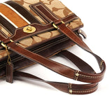 11620 Beige Tan Signature Turnlock Tote Bag