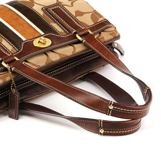 11620 Beige Tan Signature Turnlock Tote Bag