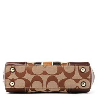 11620 Beige Tan Signature Turnlock Tote Bag