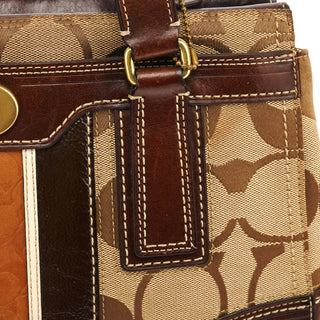 11620 Beige Tan Signature Turnlock Tote Bag