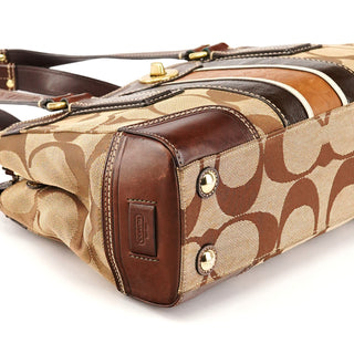 11620 Beige Tan Signature Turnlock Tote Bag