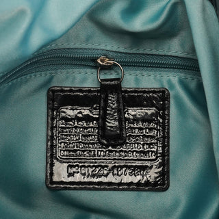 19758M Grey Black Signature Turnlock Shoulder Bag